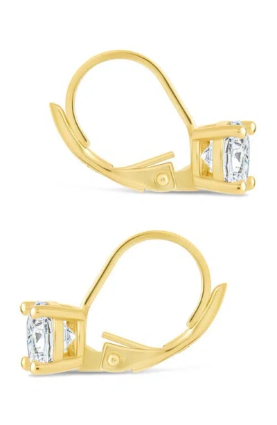 Sterling Forever Round-cut Cubic Zirconia Hoop Earrings In Gold