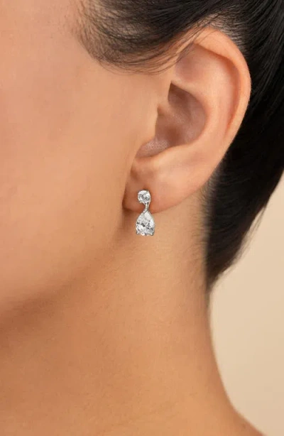 Sterling Forever Imogen Cubic Zirconia Drop Earrings In Multi