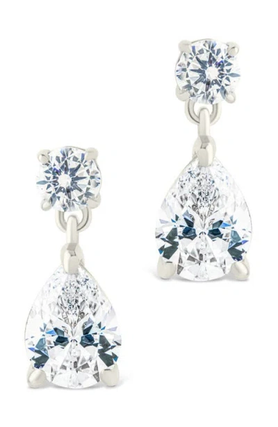 Sterling Forever Imogen Cubic Zirconia Drop Earrings In Multi