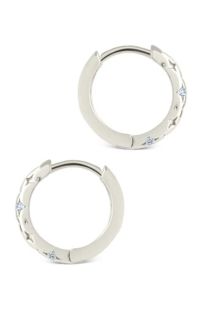 Sterling Forever Blakelyn Cubic Zirconia Hoop Earrings In Multi