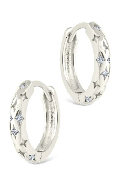 Sterling Forever Blakelyn Cubic Zirconia Hoop Earrings In Multi
