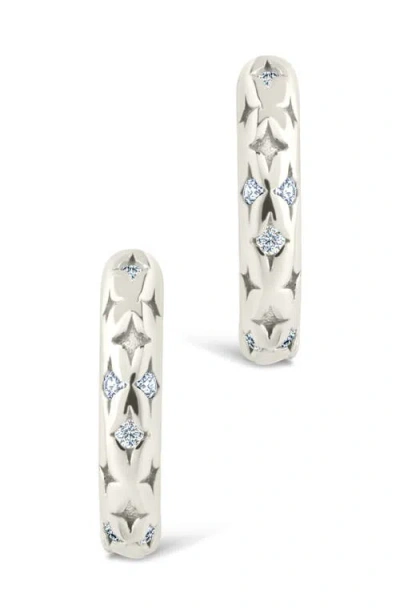 Sterling Forever Blakelyn Cubic Zirconia Hoop Earrings In Multi