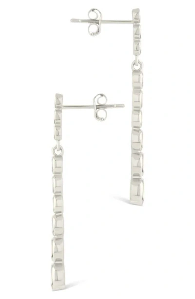 Sterling Forever Ianthe Brillient Cubic Zirconia Drop Earrings In Metallic