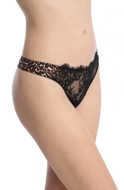 Skarlett Blue Entice Lace Thong In Black
