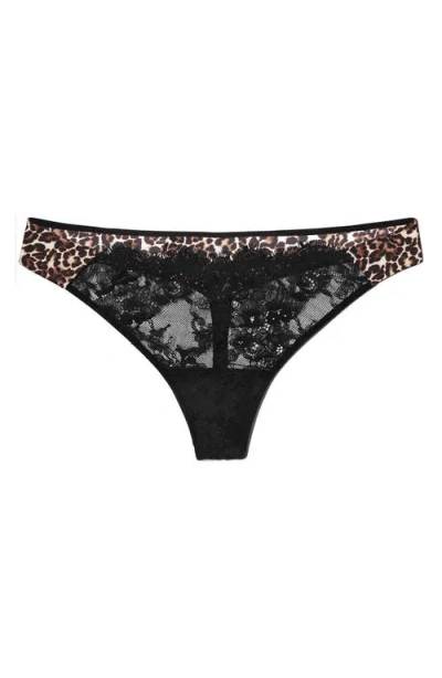Skarlett Blue Entice Lace Thong In Black