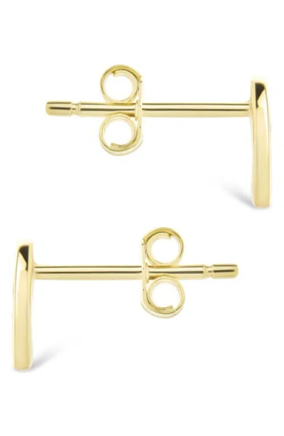 Sterling Forever Peace Sign Stud Earrings In Gold