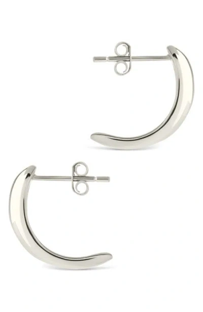 Sterling Forever Jaida Polished Drop Earrings In Gray