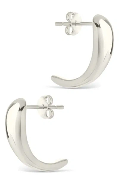 Sterling Forever Jaida Polished Drop Earrings In Gray