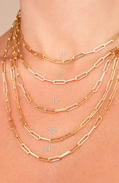 Sterling Forever 14k Gold Plated Sterling Silver Rolo Chain Necklace In Gold