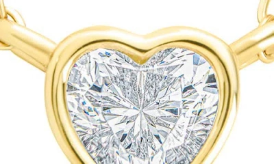 Sterling Forever Heart Bezel Pendant Necklace In Gold