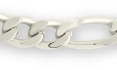 Sterling Forever Figaro Chain Bracelet In Metallic