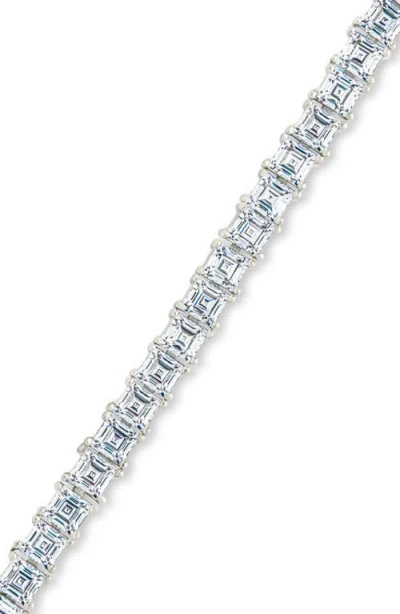 Sterling Forever Tatum Cubic Zirconia Tennis Bracelet In Silver