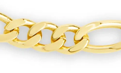Sterling Forever Figaro Chain Bracelet In Gold