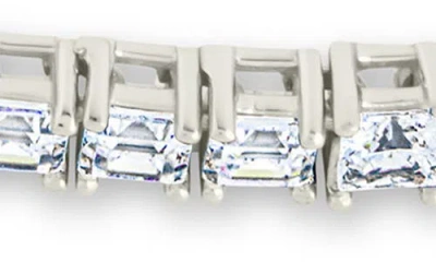 Sterling Forever Tatum Cubic Zirconia Tennis Bracelet In Silver