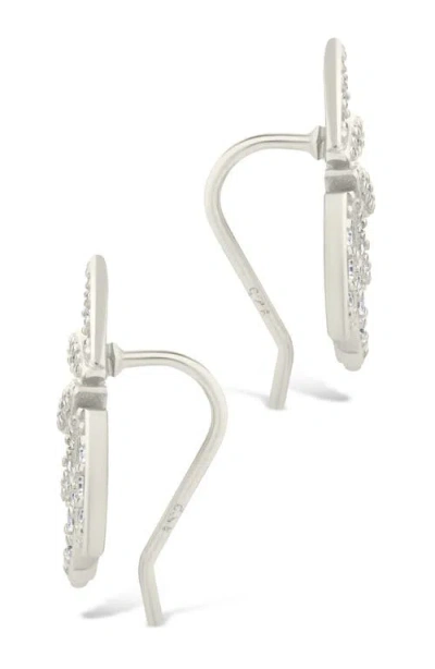 Sterling Forever Devon Cubic Zirconia Stud Earrings In Silver