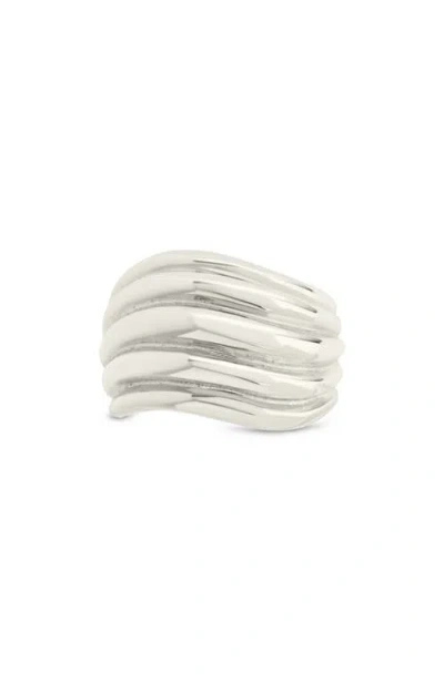 Sterling Forever Skylar Layered Statement Ring In Silver