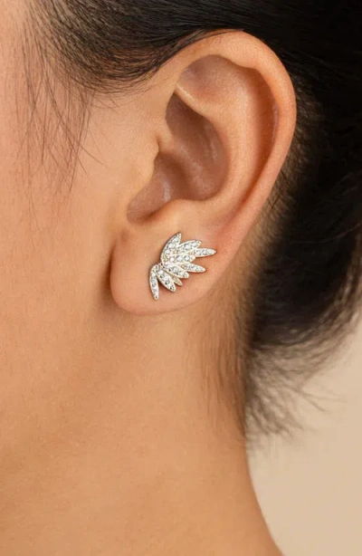 Sterling Forever Devon Cubic Zirconia Stud Earrings In Gold