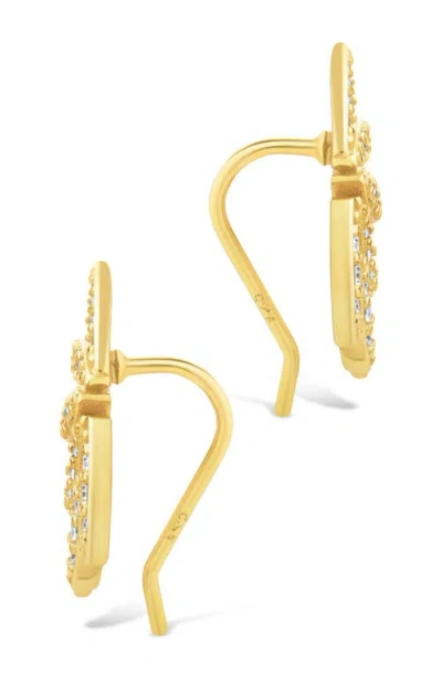 Sterling Forever Devon Cubic Zirconia Stud Earrings In Gold