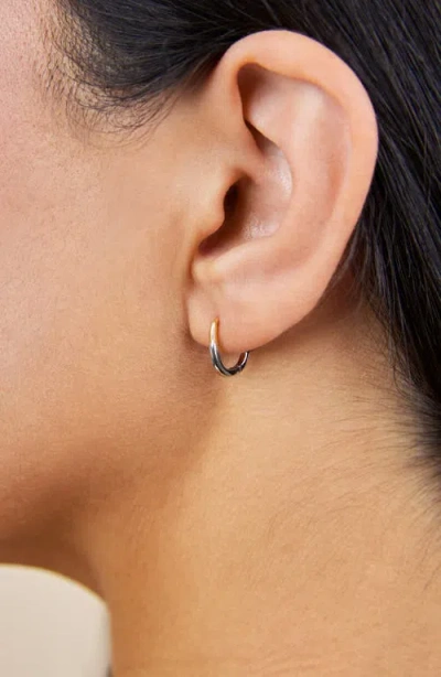 Sterling Forever Ainsleigh Micro Hoop Earrings In Gold