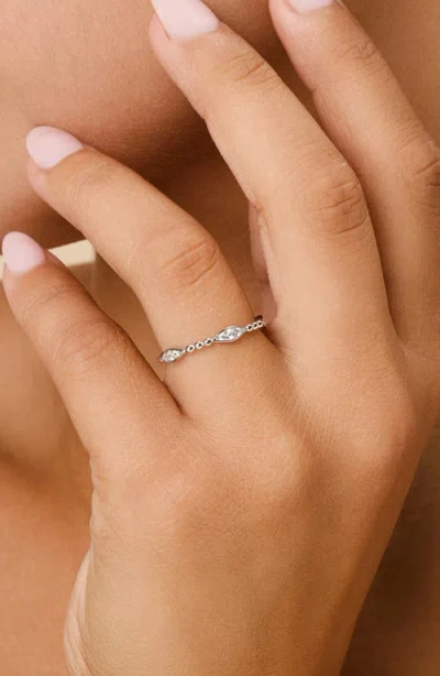 Sterling Forever Lydia Cubic Zirconia Bubble Ring In Metallic