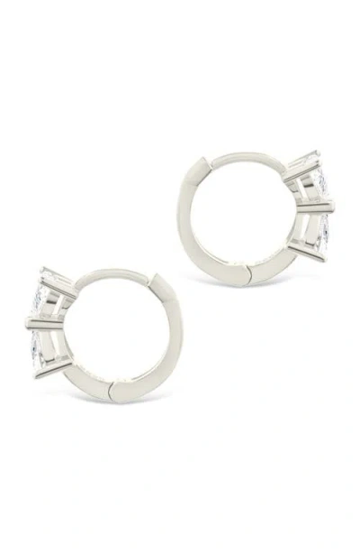 Sterling Forever Ravenna Cubic Zirconia Hoop Earrings In Metallic