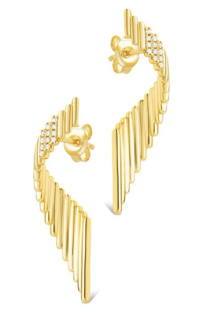 Sterling Forever Andrea Cubic Zirconia Drop Earrings In Gold