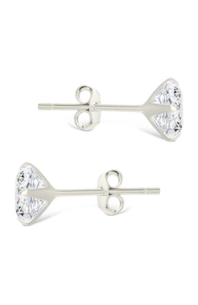 Sterling Forever Cushion-cut Cubic Zirconia Stud Earrings In Silver