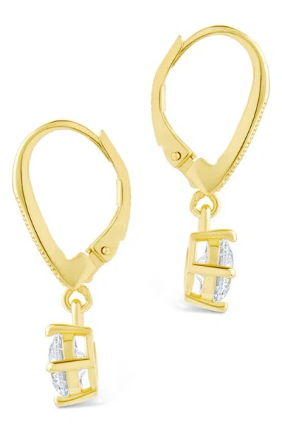 Sterling Forever Matilda Brilliant Cubic Zirconia Drop Earrings In Gold