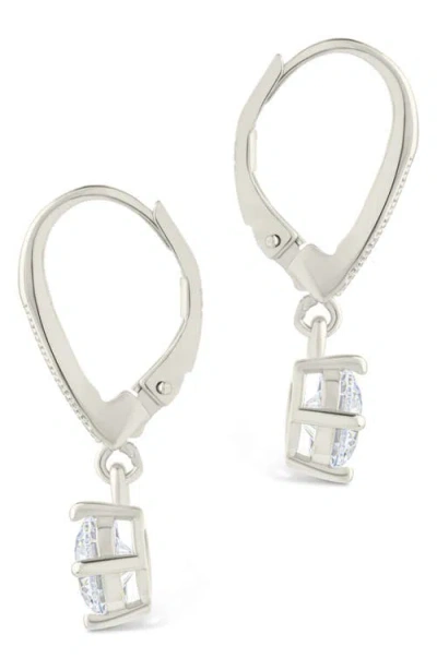 Sterling Forever Matilda Brilliant Cubic Zirconia Drop Earrings In Metallic