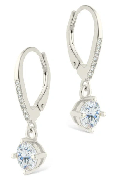 Sterling Forever Matilda Brilliant Cubic Zirconia Drop Earrings In Metallic