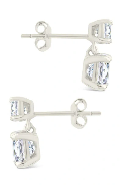 Sterling Forever Galatea Brilliant Cubic Zirconia Drop Earrings In Metallic