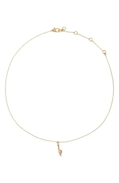 Kate Spade Cubic Zirconia And Imitation Pearl Life Of The Party Necklace In Gold