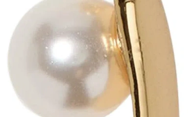 Kate Spade Cubic Zirconia And Imitation Pearl Life Of The Party Necklace In Gold