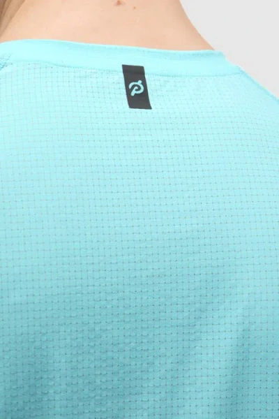 Peloton Grid Jacquard Colorblock Short Sleeve Tee In Blue