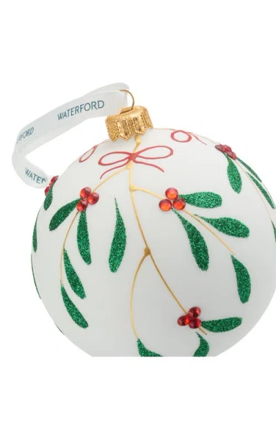 Waterford Holiday Heirlooms Mistletoe Bauble Ornament In Multi