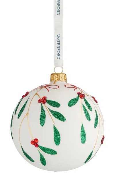 Waterford Holiday Heirlooms Mistletoe Bauble Ornament In Multi