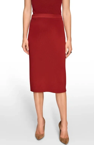Donna Karan Women's Straight Sweater Skirt In Red