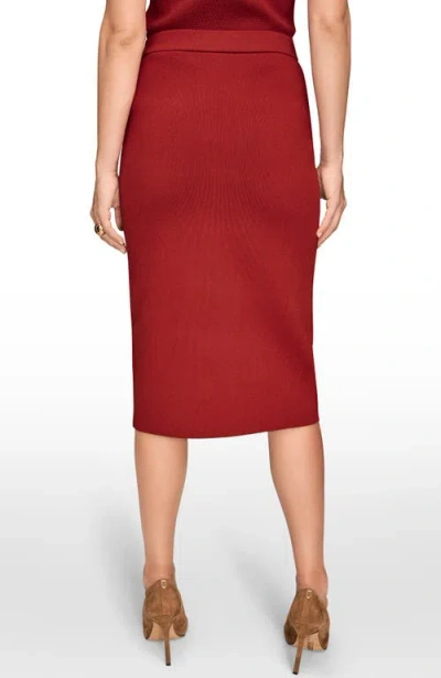 Donna Karan Women's Straight Sweater Skirt In Red