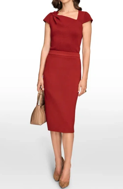 Donna Karan Women's Straight Sweater Skirt In Red