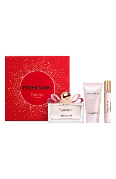 Ferragamo Signorina Eau De Parfum $176 Value In Transparent