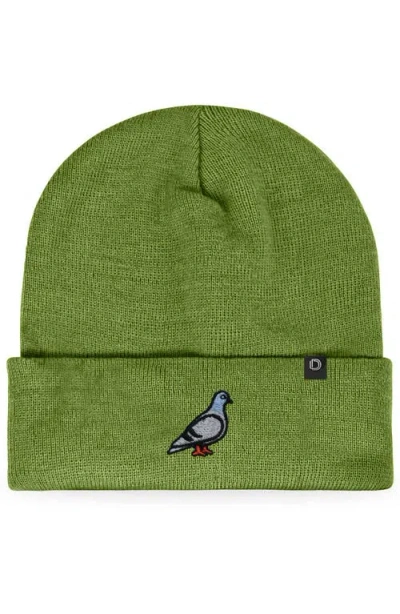 Dalix Pigeon Beanie Cap In Green
