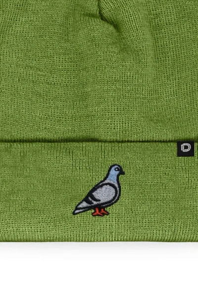 Dalix Pigeon Beanie Cap In Green