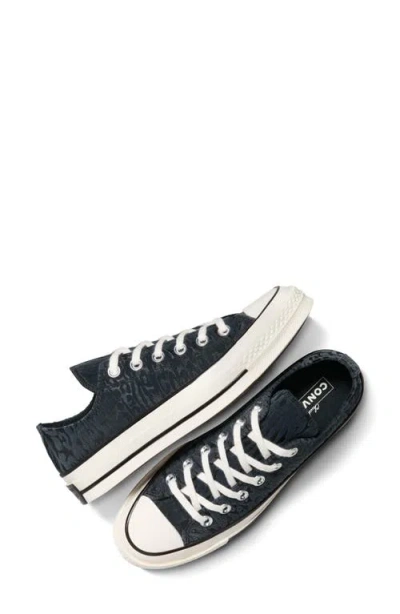 Converse Gender Inclusive Chuck 70 Leopard Flocked Satin Low Top Sneaker In Blue