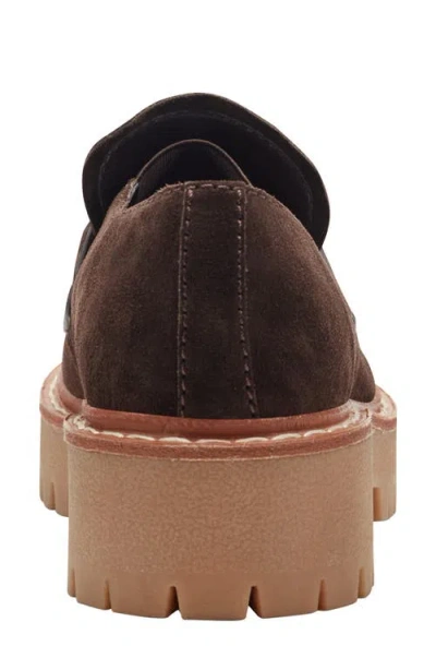Marc Fisher Ltd Women's Norton Lug Sole Leather Loafer In Brown