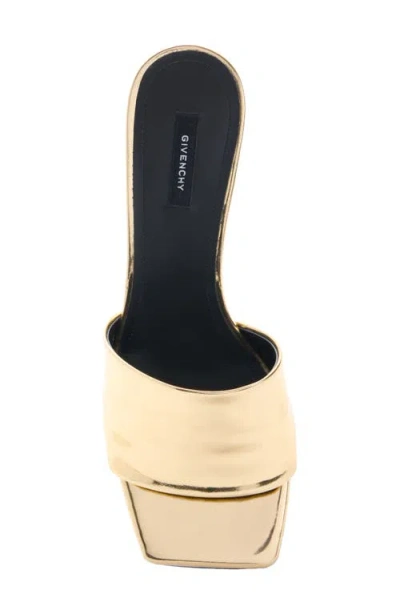 Givenchy Tape 65 Mirrored Leather Mules In Gold