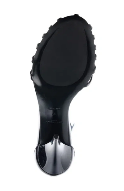 Givenchy Cage Heel Sandals Patent Leather Ankle Strap In Black