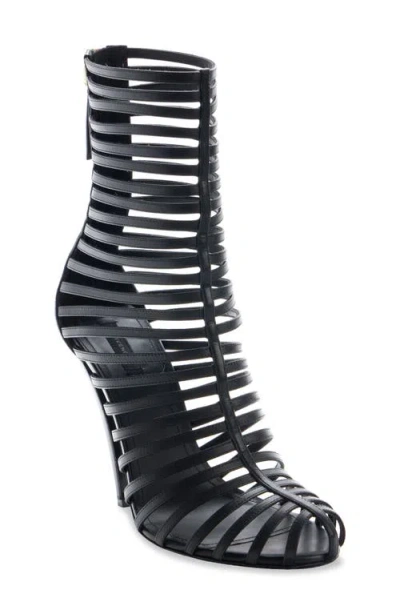 Givenchy Cage Ankle Boots In Leather In Black