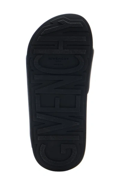 Givenchy Logo Label Slide Sandals In Black
