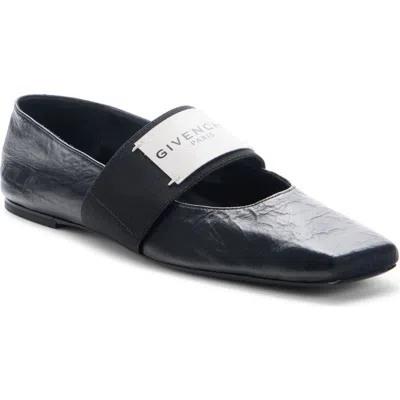 Givenchy Ballerina Shoes Flat Sole Square Toe In Black