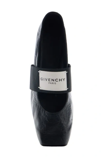 Givenchy Ballerina Shoes Flat Sole Square Toe In Black